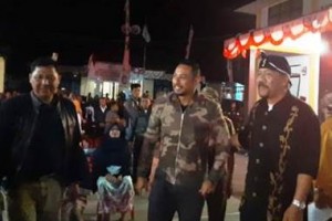 Wabub saat menghadiri FEstival Kesenian Tradisional di desa Karangkancana.